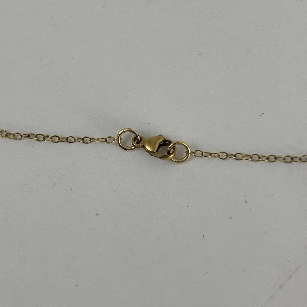 Gold Tone Necklace‎ Teardrop Red Crystal Beads Jewelry READ